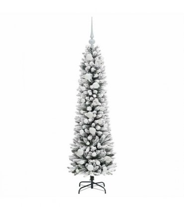vidaXL Artificial Christmas Tree with 150 LEDs with Stand White 120 cm — Model: with LEDs &white balls