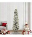 vidaXL Artificial Christmas Tree with 300 LEDs with Stand White 210 cm — Model: with LEDs &gold balls