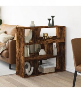 vidaXL Room Divider Smoked Oak 100x33x94.5 cm Engineered Wood