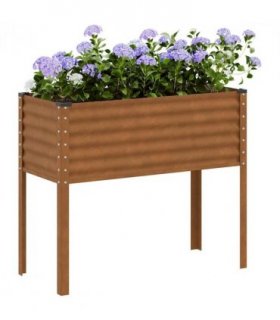 vidaXL Garden Planter 100x45x90 cm Weathering Steel — Colour: weathering steel/brown, Size: 100 x 45 x 90 cm