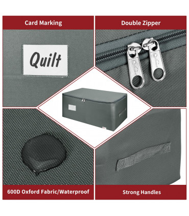 Storage Bags Organiser 50L Capacity Underbed Moving Bag - Dark Grey