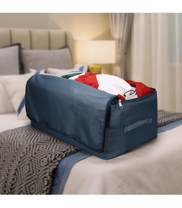 1pk Storage Bags Organiser 105L Capacity Underbed Moving Bag Blue