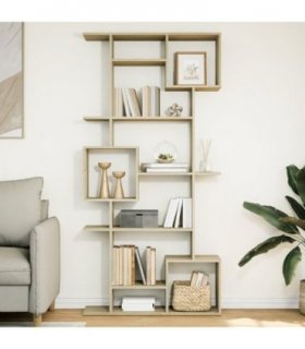 vidaXL Book Cabinet Sonoma Oak 92x29x188 cm Engineered Wood
