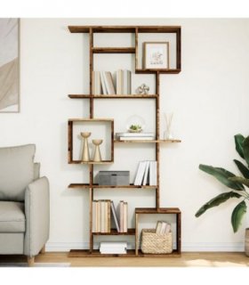 vidaXL Book Cabinet Old Wood 92x29x188 cm Engineered Wood