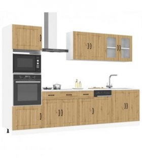 vidaXL 7 Piece Kitchen Cabinet Set Kalmar Artisan Oak Engineered Wood — V0671991485