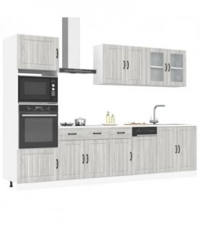 vidaXL 7 Piece Kitchen Cabinet Set Kalmar Grey Sonoma Engineered Wood — V0671991490