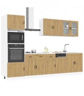 vidaXL 7 Piece Kitchen Cabinet Set Kalmar Artisan Oak Engineered Wood — V0671991497