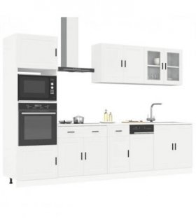 vidaXL 7 Piece Kitchen Cabinet Set Porto White Engineered Wood