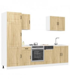 vidaXL 7 Piece Kitchen Cabinet Set Kalmar Sonoma Oak Engineered Wood — V0671991504