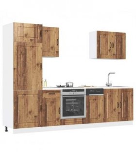 vidaXL 7 Piece Kitchen Cabinet Set Kalmar Old Wood Engineered Wood — V0671991506
