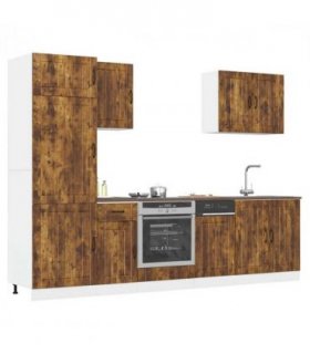 vidaXL 7 Piece Kitchen Cabinet Set Lucca Smoked Oak Engineered Wood