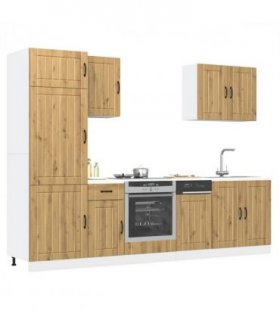 vidaXL 7 Piece Kitchen Cabinet Set Lucca Artisan Oak Engineered Wood