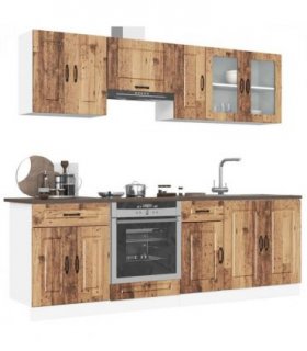 vidaXL 8 Piece Kitchen Cabinet Set Kalmar Old Wood Engineered Wood — V0671991571