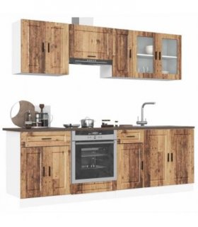 vidaXL 8 Piece Kitchen Cabinet Set Kalmar Old Wood Engineered Wood — V0671991583