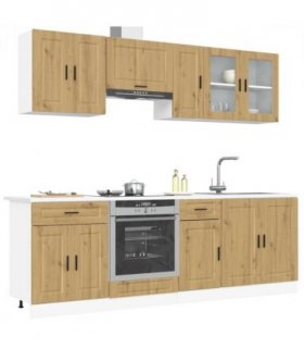 vidaXL 8 Piece Kitchen Cabinet Set Kalmar Artisan Oak Engineered Wood — V0671991590