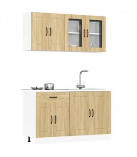 vidaXL 4 Piece Kitchen Cabinet Set Kalmar Sonoma Oak Engineered Wood