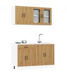 vidaXL 4 Piece Kitchen Cabinet Set Kalmar Artisan Oak Engineered Wood