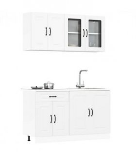 vidaXL 4 Piece Kitchen Cabinet Set Kalmar White Engineered Wood