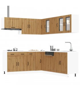 vidaXL 11 Piece Kitchen Cabinet Set Lucca Artisan Oak Engineered Wood