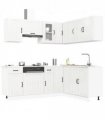 vidaXL 11 Piece Kitchen Cabinet Set Kalmar Gloss White Engineered Wood — Colour: high gloss white — V0671991690