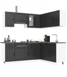 vidaXL 11 Piece Kitchen Cabinet Set Kalmar Black Engineered Wood — V0671991692