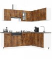 vidaXL 11 Piece Kitchen Cabinet Set Lucca Smoked Oak Engineered Wood