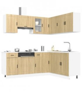 vidaXL 11 Piece Kitchen Cabinet Set Porto Sonoma Oak Engineered Wood — V0671991706