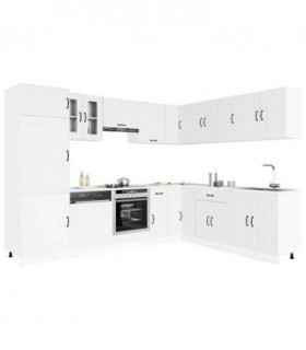 vidaXL 14 Piece Kitchen Cabinet Set Kalmar White Engineered Wood