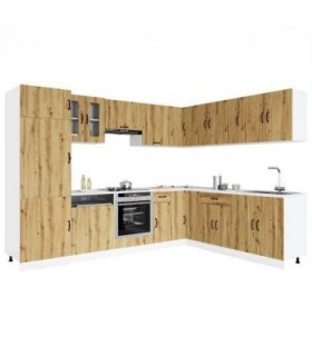 vidaXL 14 Piece Kitchen Cabinet Set Kalmar Artisan Oak Engineered Wood