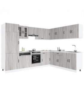 vidaXL 14 Piece Kitchen Cabinet Set Kalmar Grey Sonoma Engineered Wood