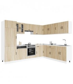 vidaXL 14 Piece Kitchen Cabinet Set Kalmar Sonoma Oak Engineered Wood