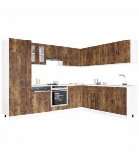vidaXL 14 Piece Kitchen Cabinet Set Porto Smoked Oak Engineered Wood