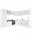 vidaXL 14 Piece Kitchen Cabinet Set Porto White Engineered Wood