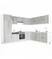 vidaXL 14 Piece Kitchen Cabinet Set Porto Grey Sonoma Engineered Wood