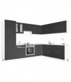 vidaXL 14 Piece Kitchen Cabinet Set Porto Black Engineered Wood