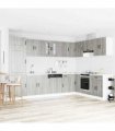 vidaXL Kitchen Cabinet with Door Kalmar Grey Sonoma 80 x 46 x 81.5 cm