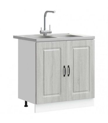 vidaXL Kitchen Cabinet with Door Kalmar Grey Sonoma 80 x 46 x 81.5 cm