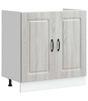 vidaXL Kitchen Cabinet with Door Kalmar Grey Sonoma 80 x 46 x 81.5 cm