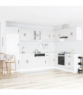 vidaXL Kitchen Cabinet with Door Kalmar Glossy White 80 x 46 x 81.5 cm