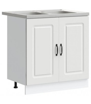 vidaXL Kitchen Cabinet Kalmar White 80 x 46 x 81.5 cm Engineered Wood