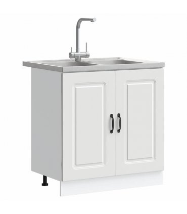 vidaXL Kitchen Cabinet Kalmar White 80 x 46 x 81.5 cm Engineered Wood
