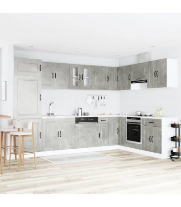 vidaXL Kitchen Cabinet Kalmar Concrete Grey 80 x 46 x 81.5 cm