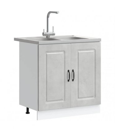 vidaXL Kitchen Cabinet Kalmar Concrete Grey 80 x 46 x 81.5 cm
