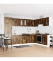 vidaXL Kitchen Cabinet with Door Kalmar 2 pcs Brown 80 x 46 x 81.5 cm — Colour: Smoked oak
