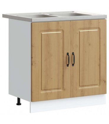 vidaXL Kitchen Cabinet with Door Kalmar Artisan Oak 80 x 46 x 81.5 cm
