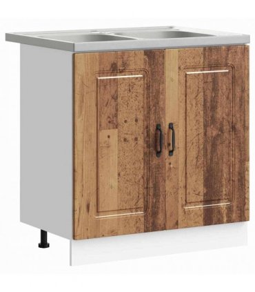 vidaXL Kitchen Cabinet with Storage Kalmar Old Wood 80 x 46 x 81.5 cm