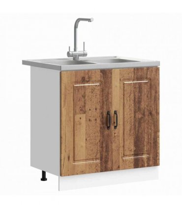 vidaXL Kitchen Cabinet with Storage Kalmar Old Wood 80 x 46 x 81.5 cm