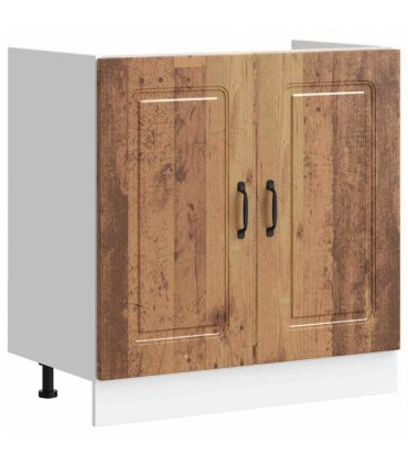 vidaXL Kitchen Cabinet with Storage Kalmar Old Wood 80 x 46 x 81.5 cm
