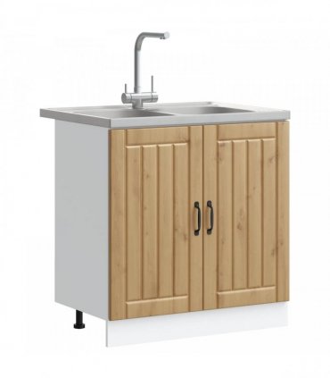 vidaXL Sink Base Cabinet Lucca 2 pcs Artisan Oak Engineered Wood
