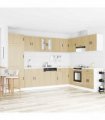 vidaXL Sink Base Cabinet with Door Porto 2 pcs Brown Engineered wood — Colour: Sonoma oak